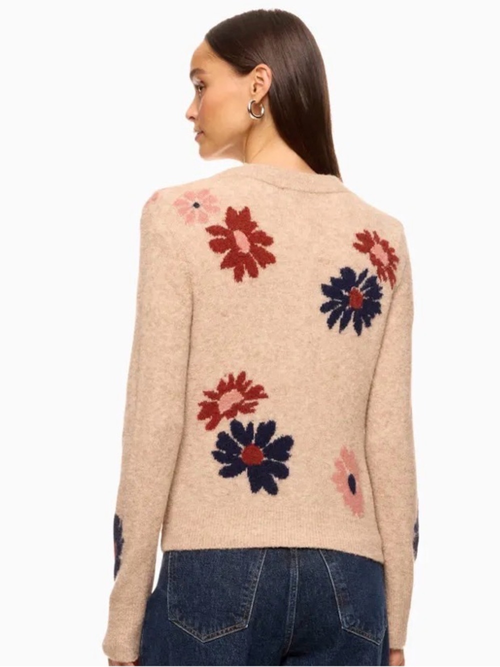 Rails Millie Cardigan Beige Floral Button-Front Women's Cardigan Sweater Sz XS. - Picture 2 of 15